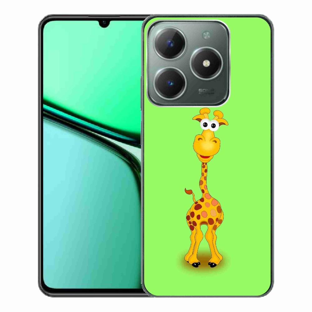 Gelový kryt mmCase na Realme C61 - kreslená žirafa