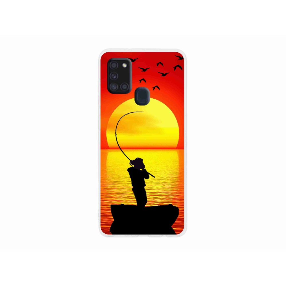 Gelový kryt mmCase na Samsung Galaxy A21s - rybaření