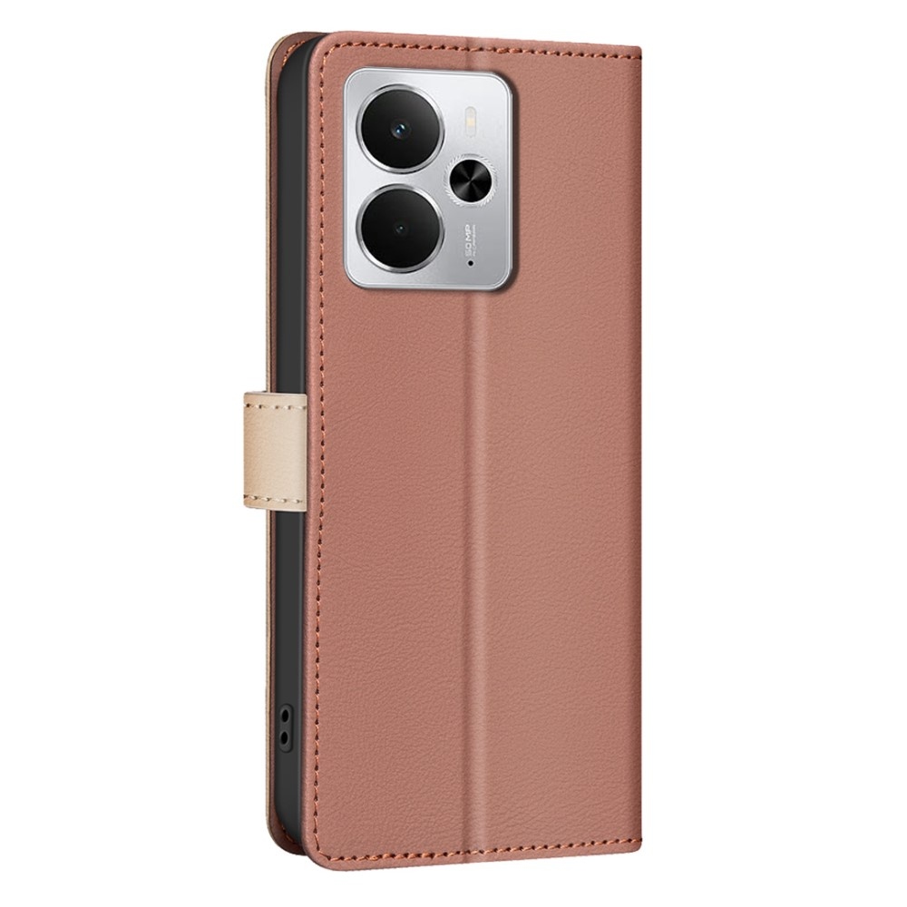 BNF DUO knížkové pouzdro na Realme 14 5G - hnědé