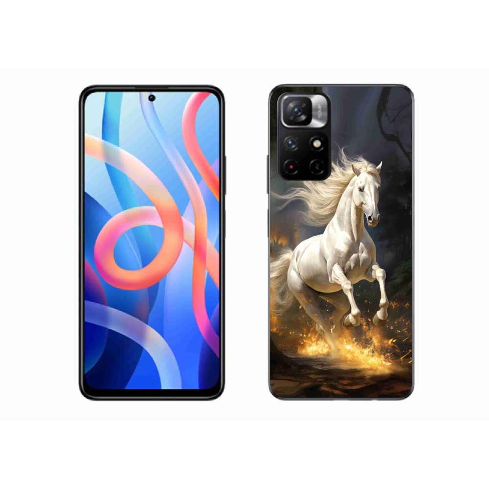 Gelový kryt mmCase na Xiaomi Redmi Note 11S 5G - bílý kůň 2