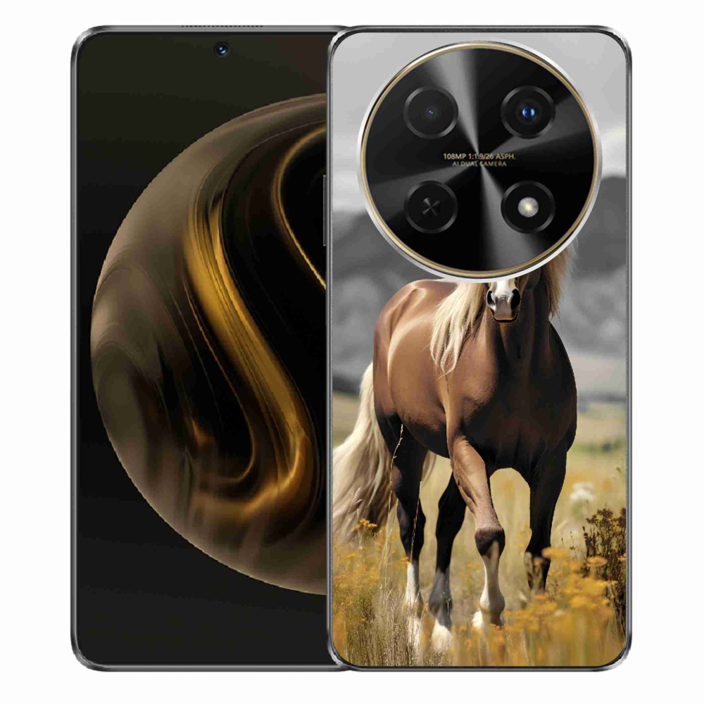 Gelový kryt mmCase na Huawei Nova 12i - hnědý kůň 1