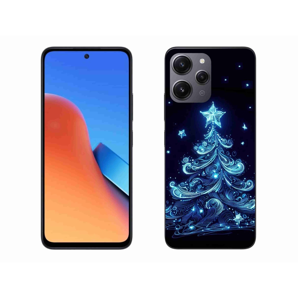 Gelový kryt mmCase na Xiaomi Redmi 12 - neonový vánoční stromek 4