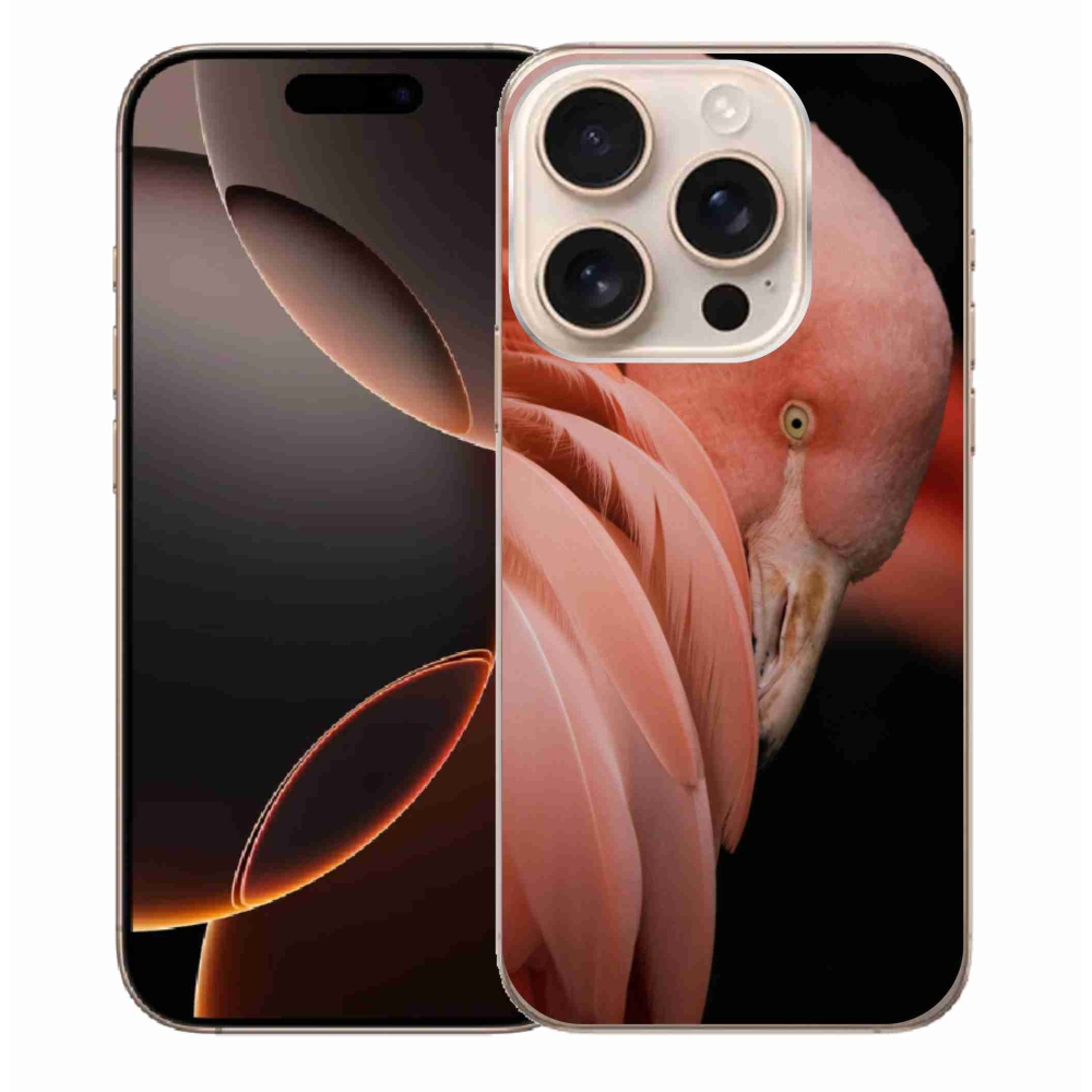 Gelový kryt mmCase na iPhone 16 Pro Max - plameňák 3