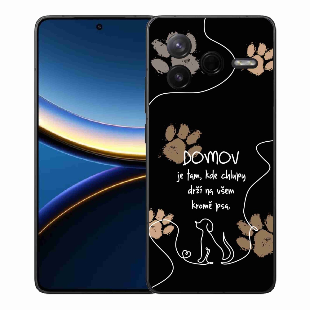 Gelový kryt mmCase na Xiaomi Poco F7 Pro - psí motiv černé pozadí