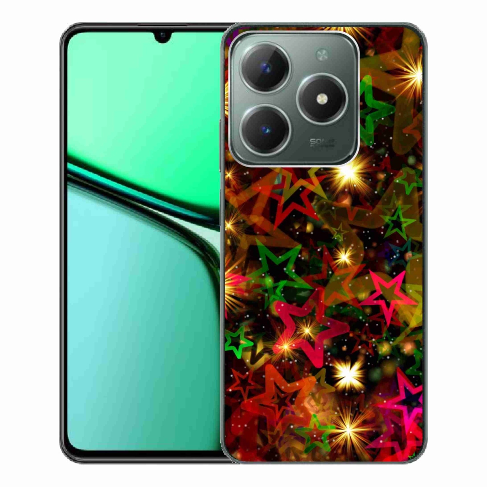 Gelový kryt mmCase na Realme C61 - barevné hvězdičky