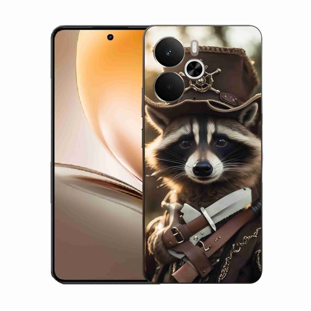 Gelový kryt mmCase na Realme 14 5G - mýval v uniformě