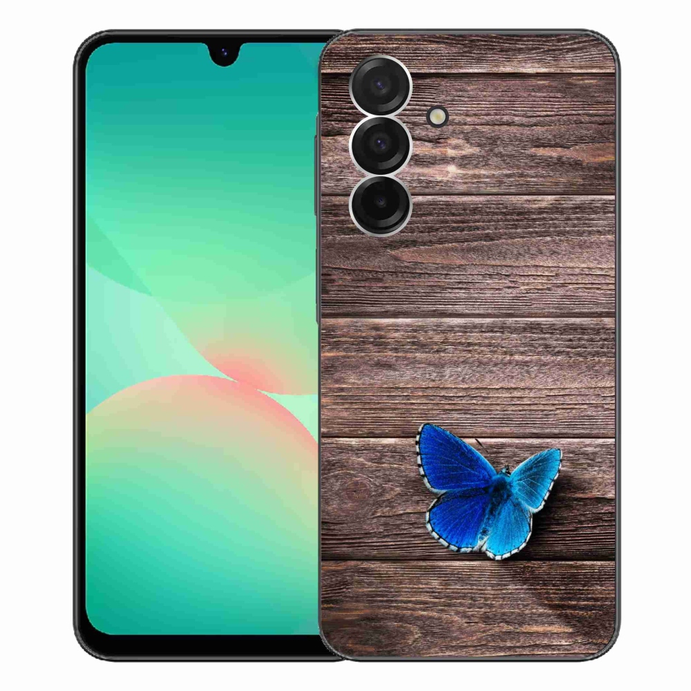 Gelový kryt mmCase na Samsung Galaxy A26 5G - modrý motýl 1