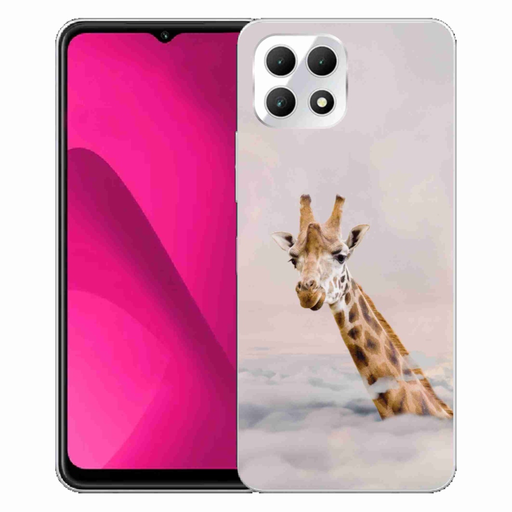 Gelový kryt mmCase na T-Mobile T Phone 2 - žirafa v oblacích