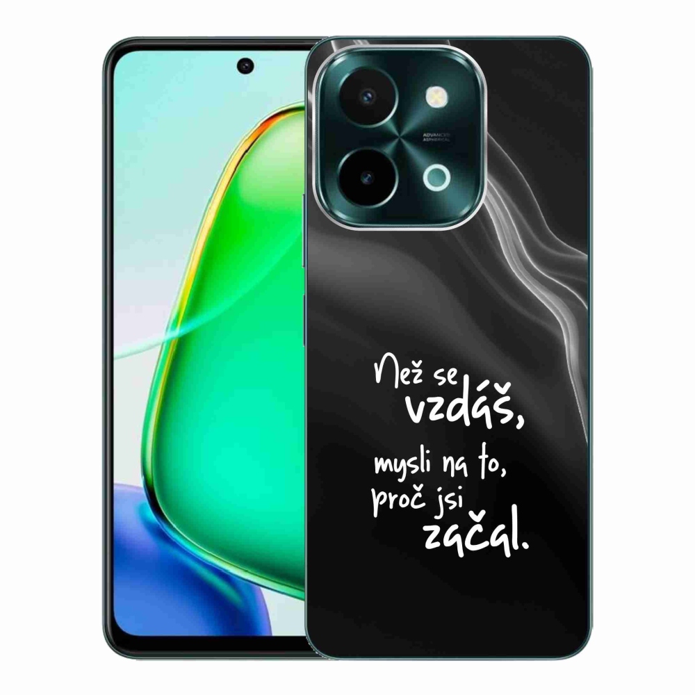 Gelový kryt mmCase na Vivo Y28 - citát 2 černé pozadí