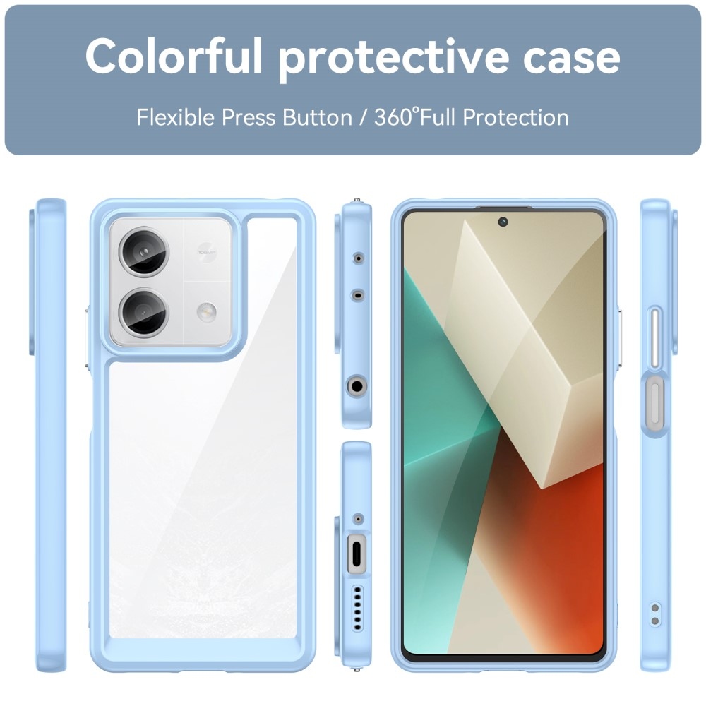 Gelový obal s pevnými zády na Xiaomi Redmi Note 13 5G - modrý