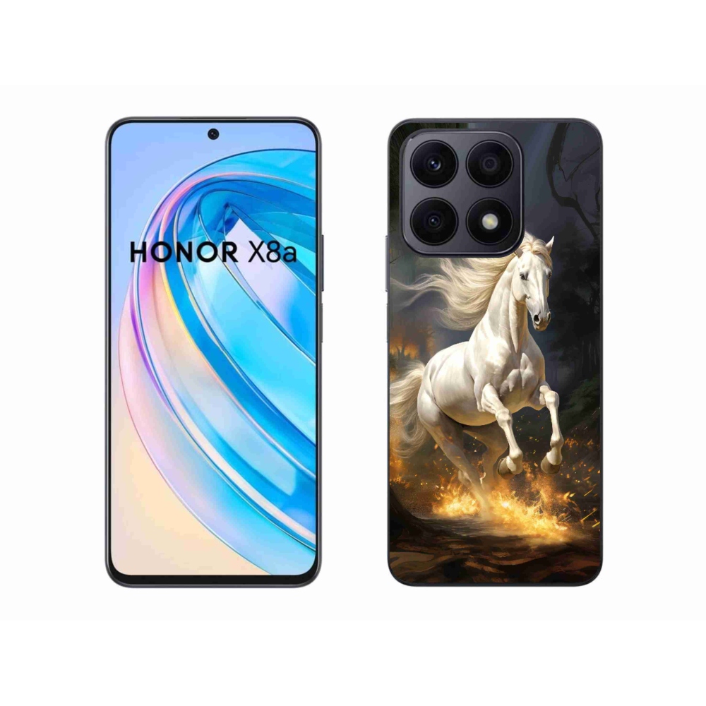 Gelový kryt mmCase na Honor X8a - bílý kůň 2