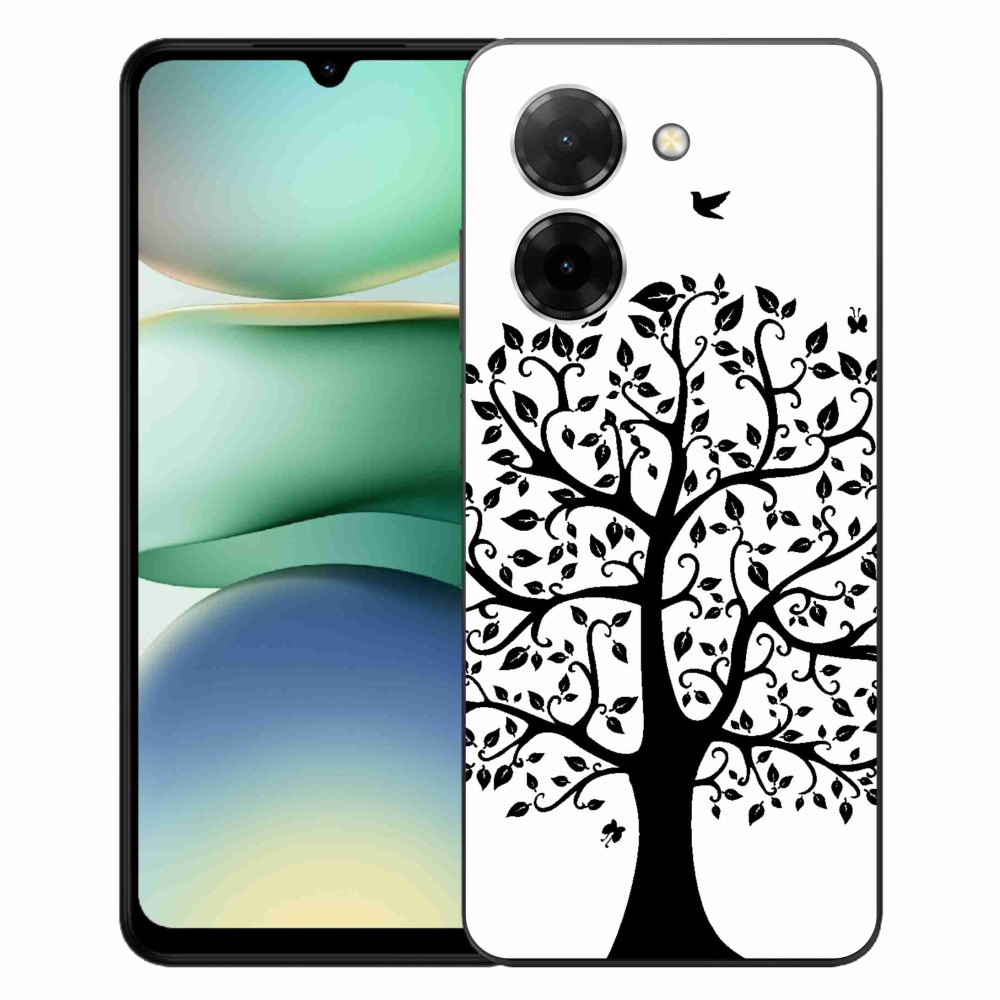 Gelový kryt mmCase na Xiaomi Redmi A5 (171.7x77.8x8.3mm) - černobílý strom