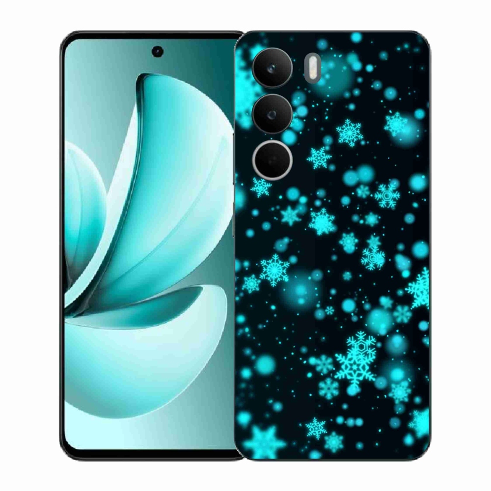 Gelový kryt mmCase na Realme C71 - sněhové vločky 1