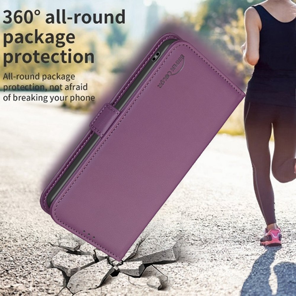 BNF knížkové pouzdro na Samsung Galaxy S24 FE - tmavěfialové