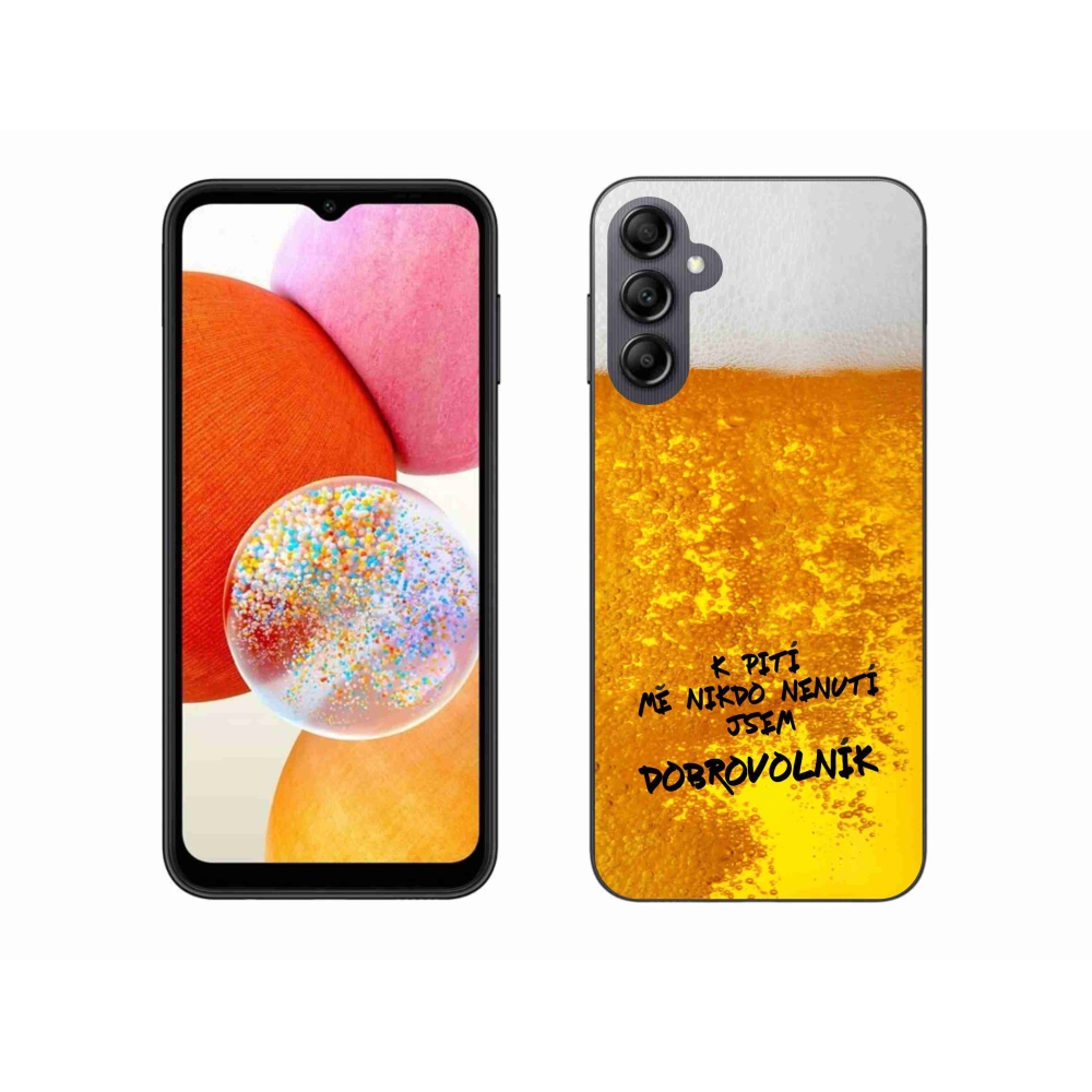 Gelový kryt mmCase na Samsung Galaxy A14 4G/5G - pivní motiv 4