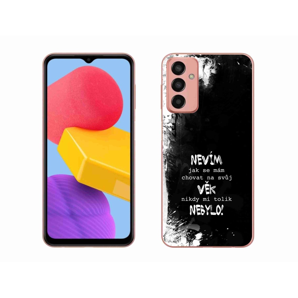 Gelový kryt mmCase na Samsung Galaxy M13 - vtipný text 14 černé pozadí