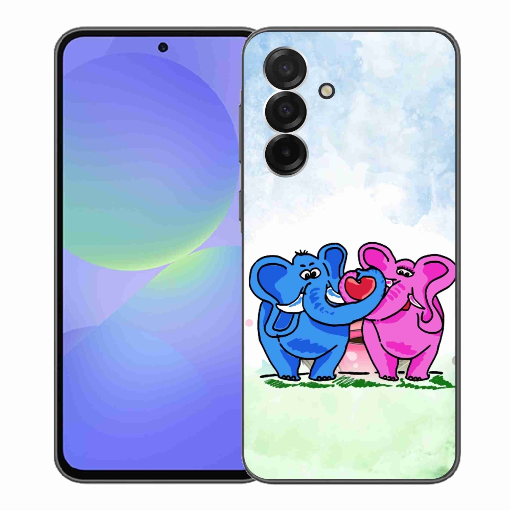Gelový kryt mmCase na Samsung Galaxy A36 5G - zamilovaní sloni