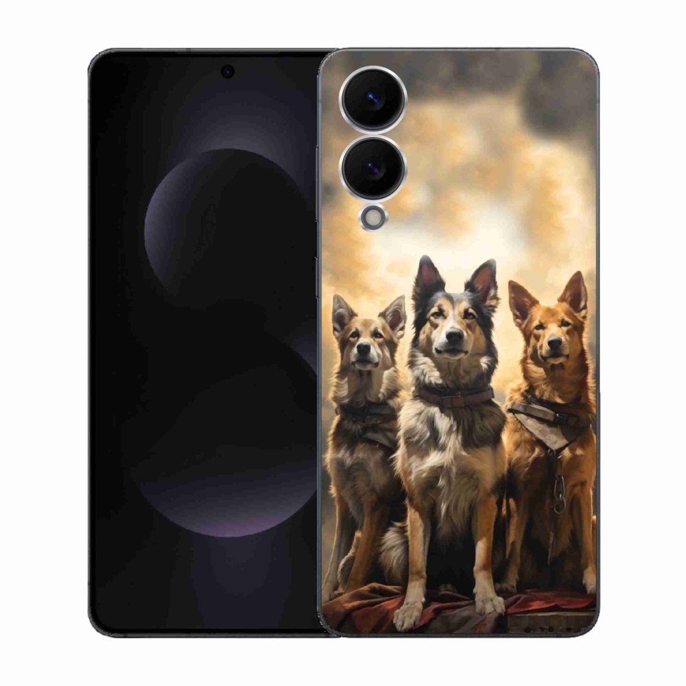 Gelový kryt mmCase na Samsung Galaxy S25 Edge - tři psi