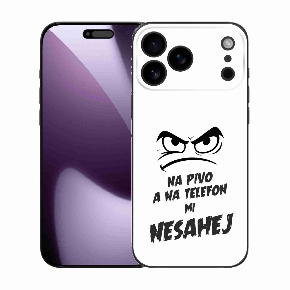 Gelový kryt mmCase na iPhone 17 Pro Max - pivní motiv 2 bílé pozadí