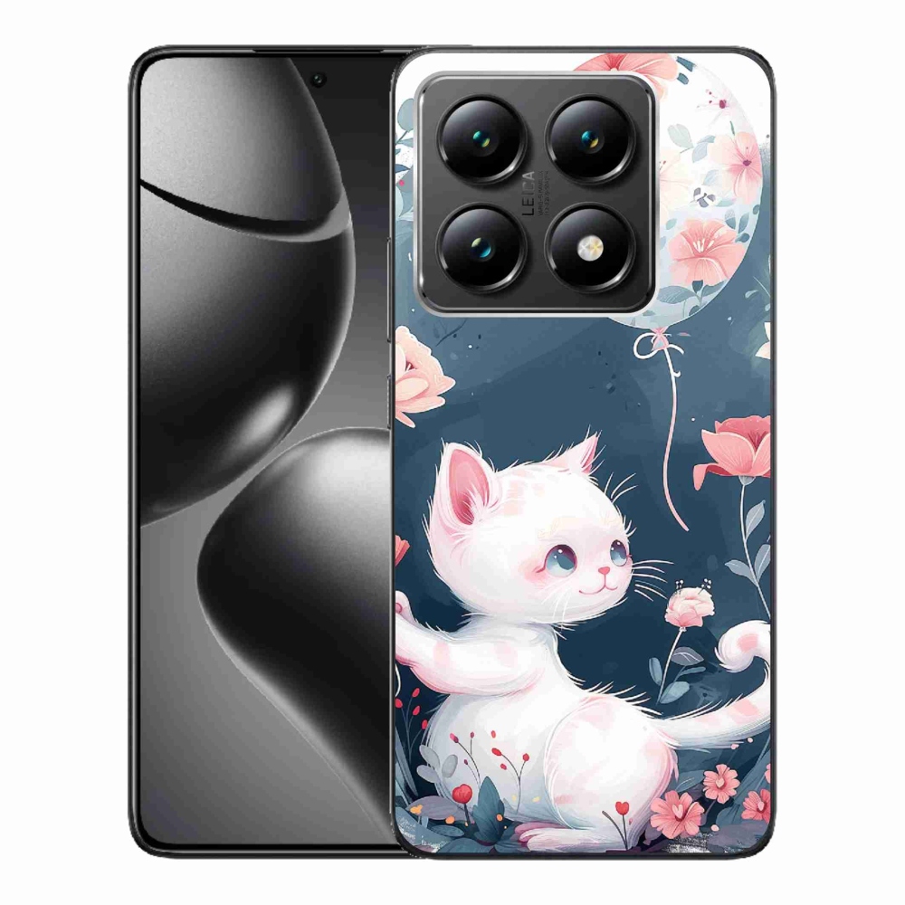 Gelový kryt mmCase na Xiaomi 14T - kotě s balónkem