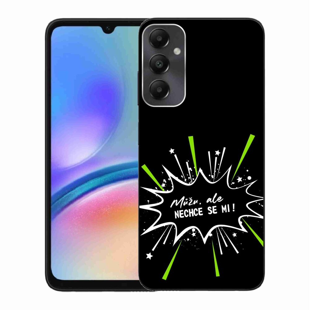 Gelový kryt mmCase na Samsung Galaxy A05s - vtipný text 11 černé pozadí