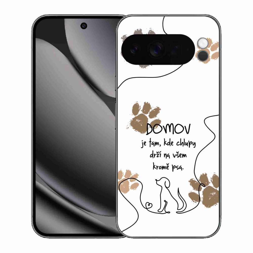 Gelový kryt mmCase na Google Pixel 10 Pro XL - psí motiv bílé pozadí