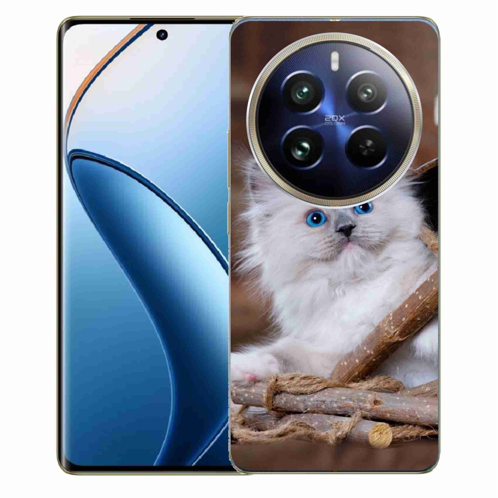 Gelový kryt mmCase na Realme 12 Pro 5G/12 Pro+ 5G - bílé kotě