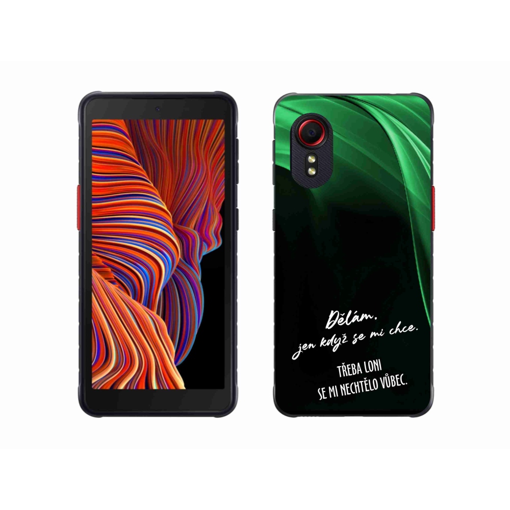 Gelový kryt mmCase na Samsung Galaxy Xcover 5 - vtipný text 12 černé pozadí