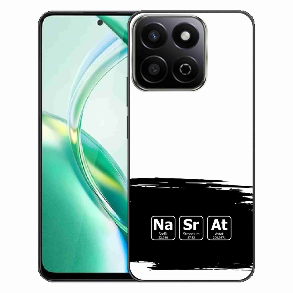 Gelový kryt mmCase na Honor 200 Smart 5G - chemické prvky černobílé pozadí