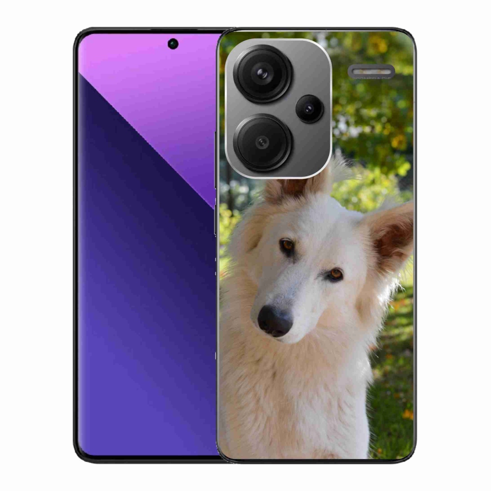 Gelový kryt mmCase na Xiaomi Redmi Note 13 Pro+ 5G - bílý švýcarský ovčák 1