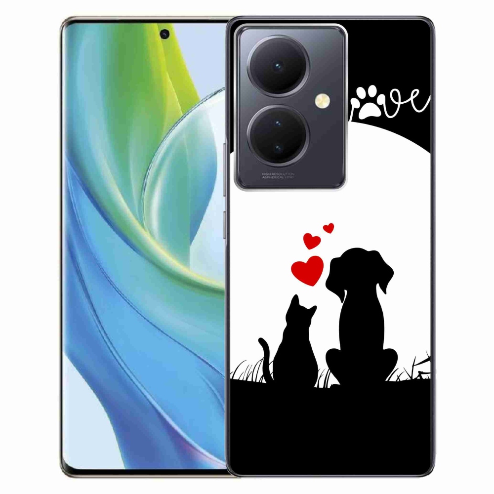 Gelový obal mmCase na Vivo V29 Lite 5G - zvířecí láska