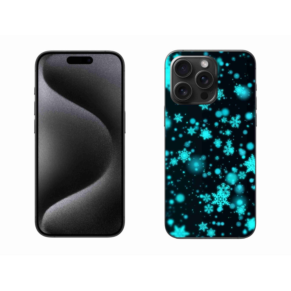 Gelový kryt mmCase na iPhone 15 Pro Max - sněhové vločky 1
