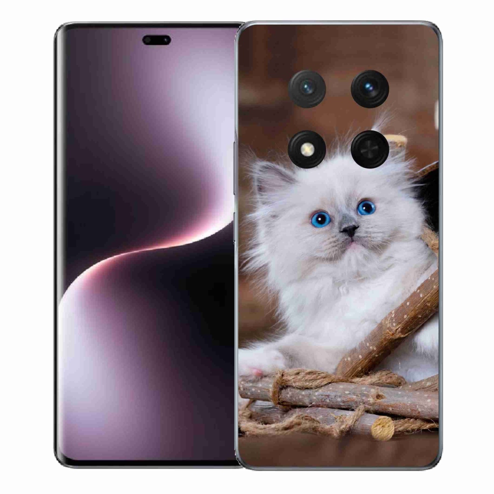 Gelový kryt mmCase na Honor Magic 7 Lite 5G - bílé kotě