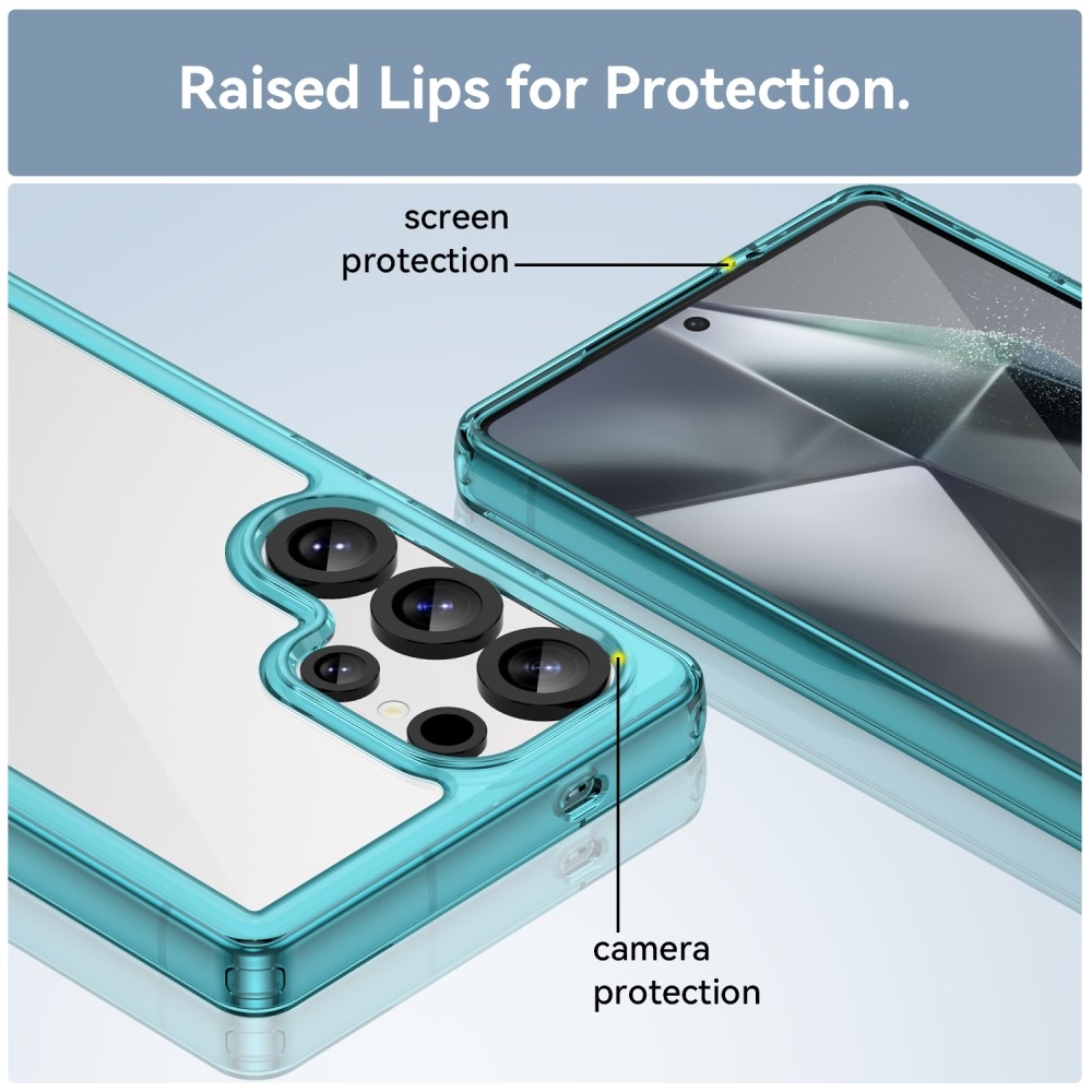 Gelový obal s pevnými zády na Samsung Galaxy S25 Ultra - světlemodrý