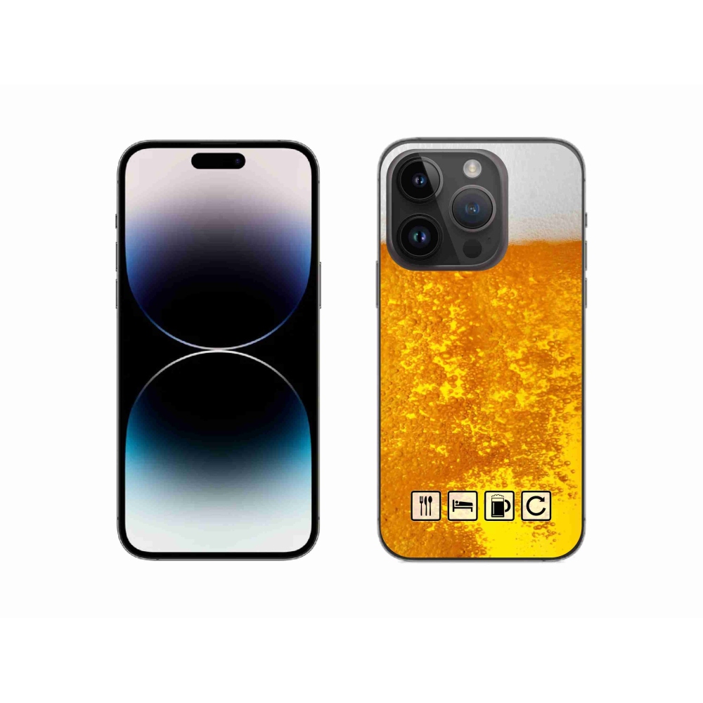 Gelový kryt mmCase na iPhone 14 Pro 6.1 - pivní motiv 3