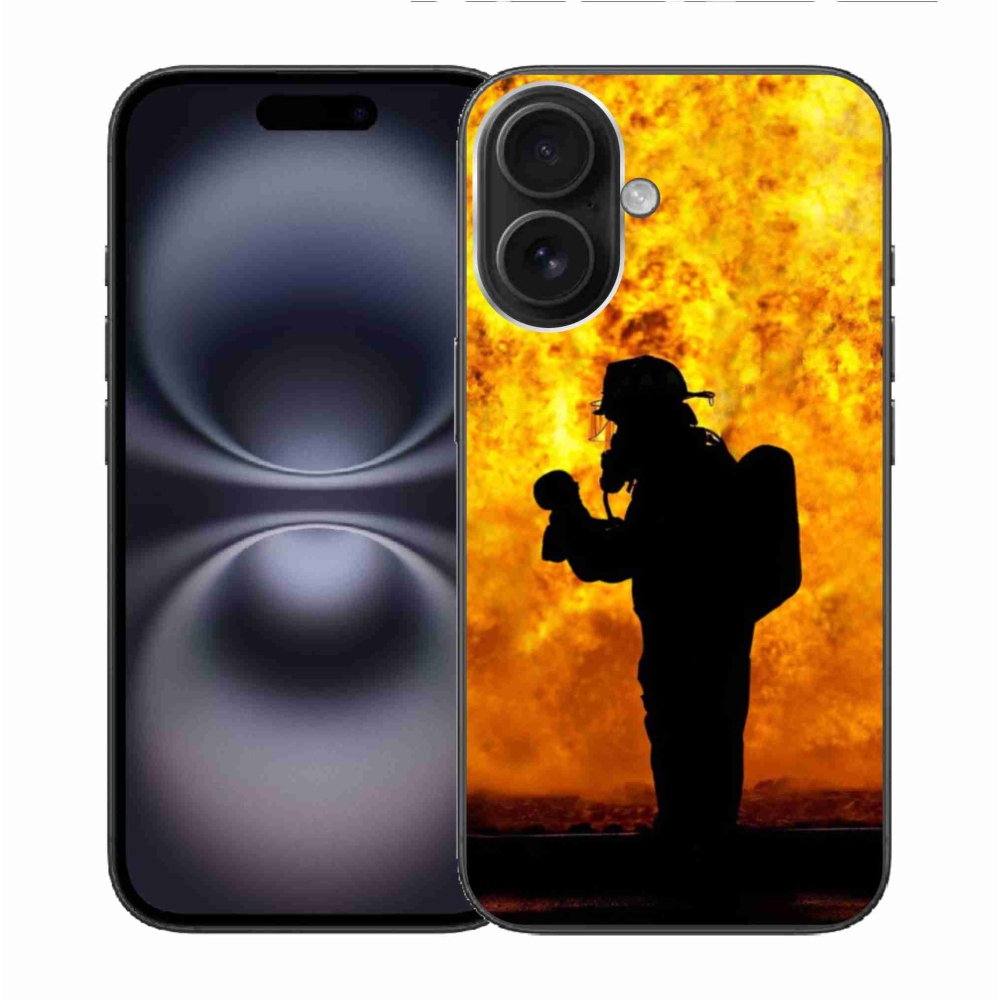 Gelový kryt mmCase na iPhone 16 - hasič