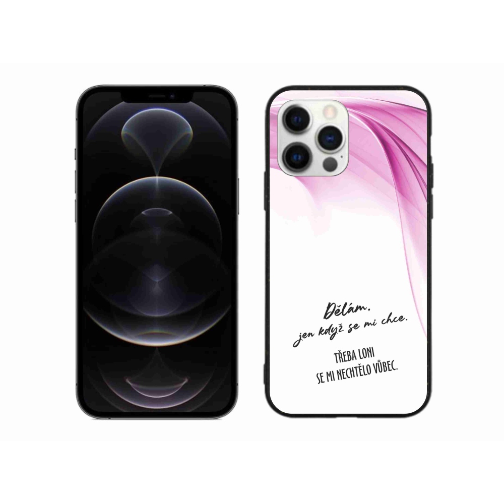 Gelový kryt mmCase na iPhone 12 Pro Max - vtipný text 12 bílé pozadí