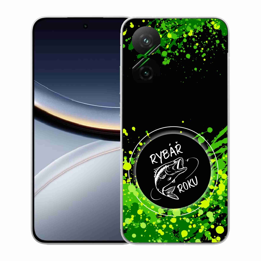 Gelový kryt mmCase na Xiaomi Poco F7 5G - rybář roku černé pozadí