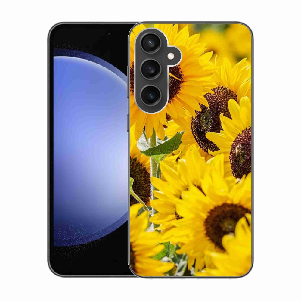 Gelový kryt mmCase na Samsung Galaxy S23 FE - slunečnice