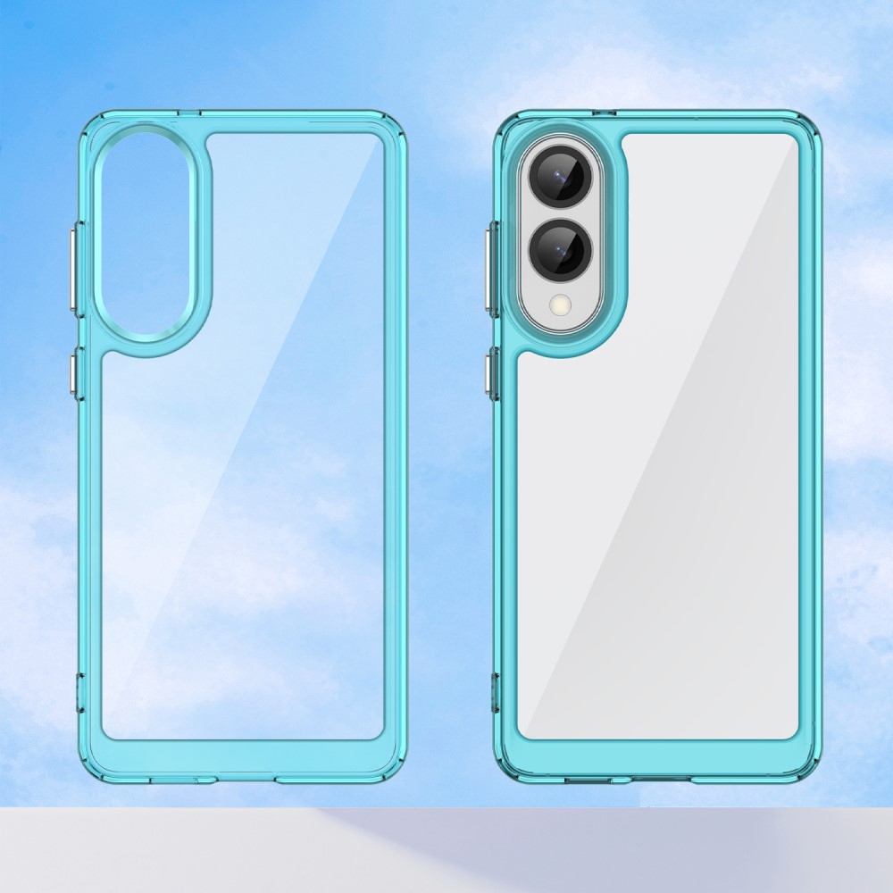 Gelový obal s pevnými zády na Samsung Galaxy S25 Edge - světlemodrý