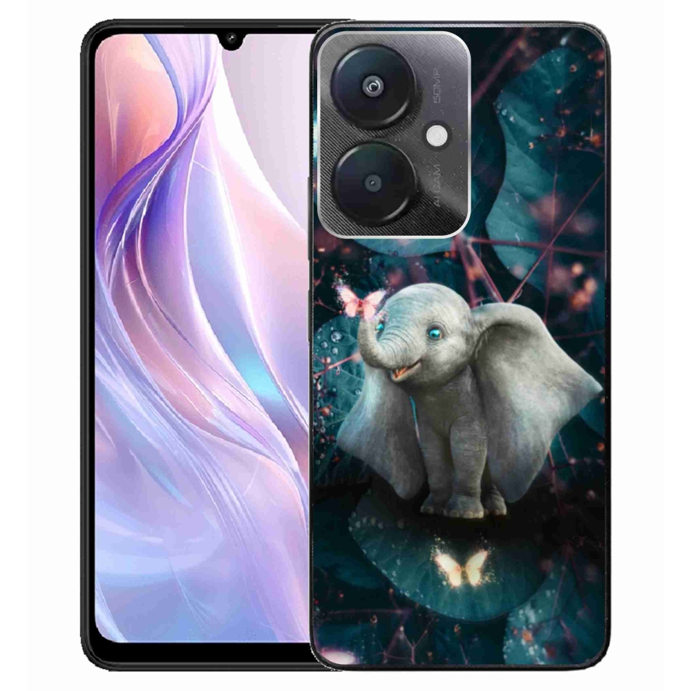Gelový kryt mmCase na Xiaomi Redmi 13C 5G - roztomilý slon