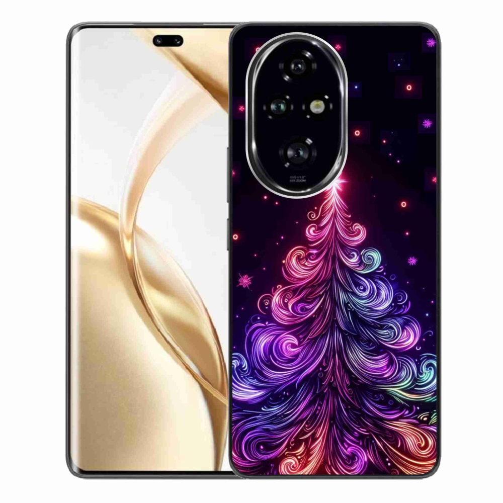 Gelový kryt mmCase na Honor 200 Pro 5G - neonový vánoční stromek 1