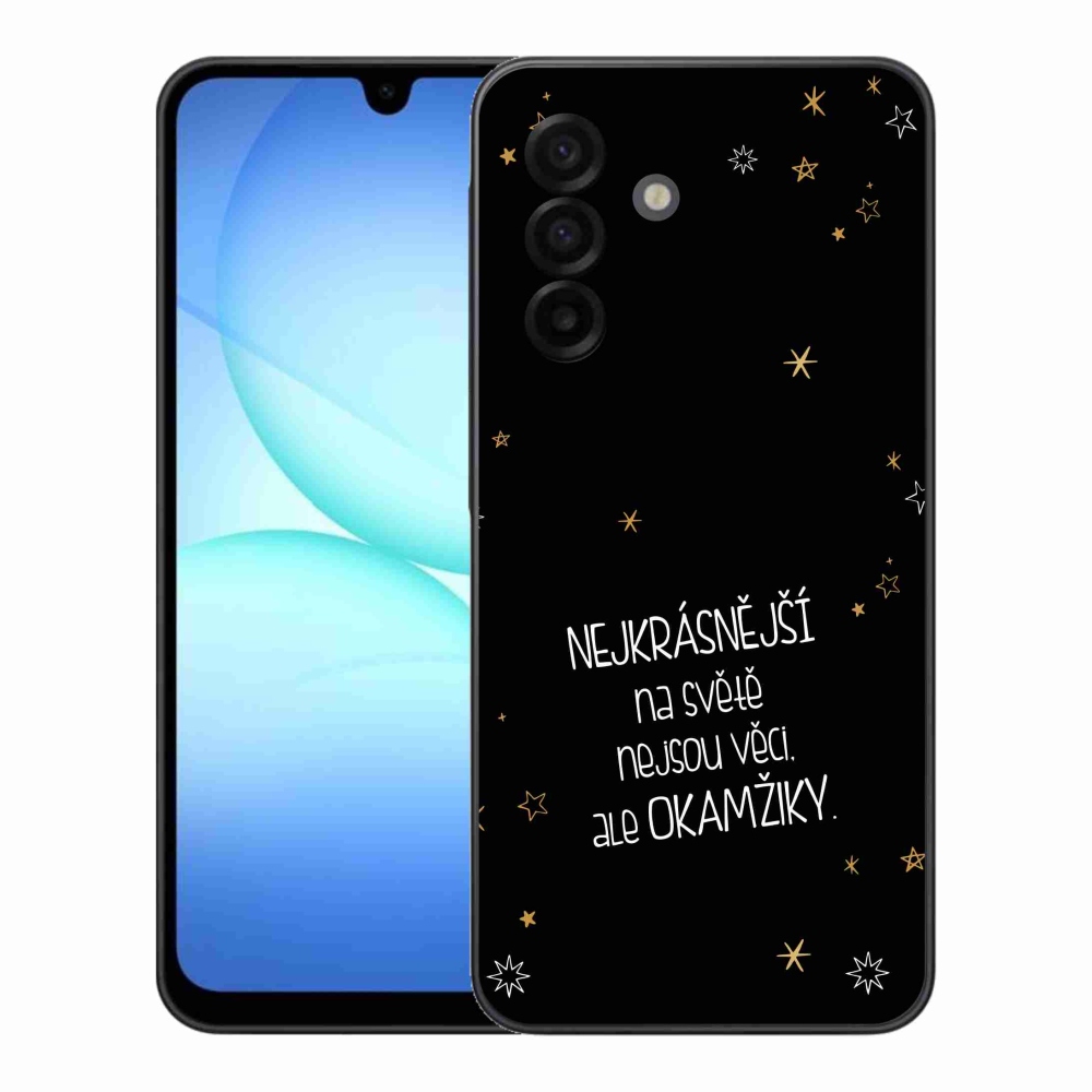 Gelový kryt mmCase na Samsung Galaxy A17 4G/5G - citát 4 černé pozadí