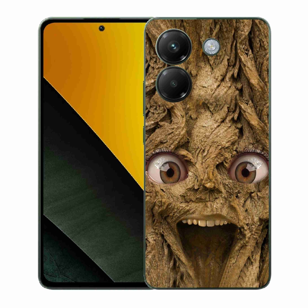 Gelový kryt mmCase na Xiaomi Poco M7 Pro 5G - veselý strom s očima