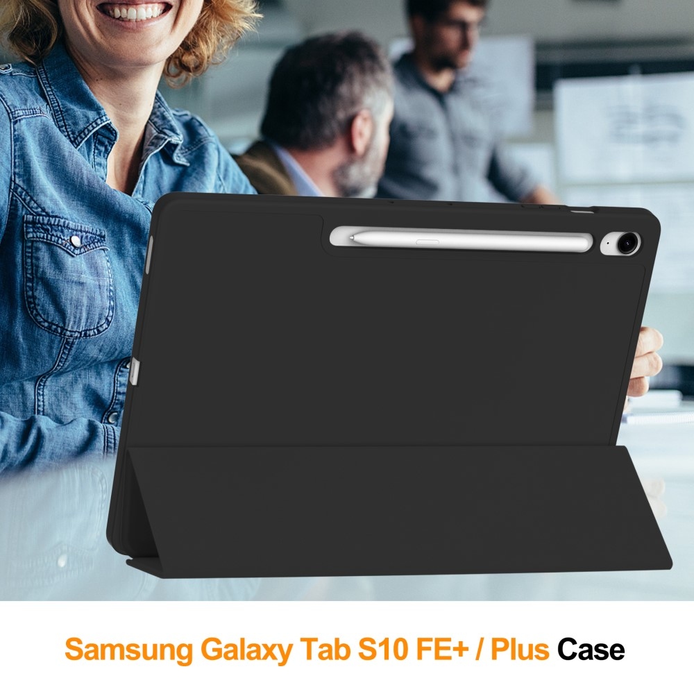 Cases chytré zavírací pouzdro na Samsung Galaxy Tab S10 FE+ - černé