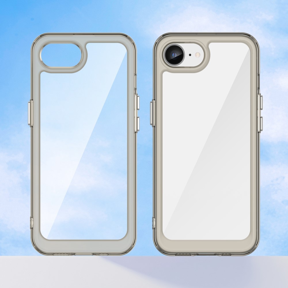 Gelový obal s pevnými zády na iPhone 16e - šedý