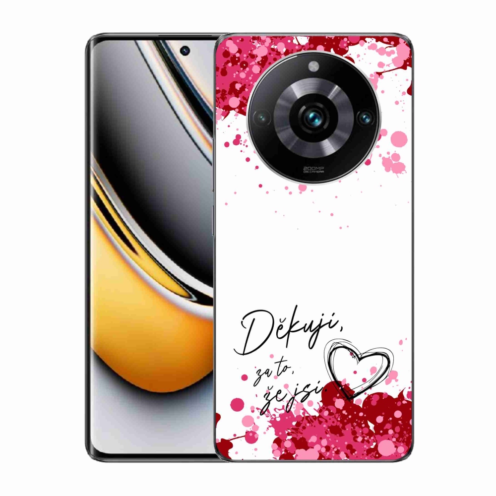 Gelový kryt mmCase na Realme 11 Pro/11 Pro+ - zamilovaný text 2 bílé pozadí
