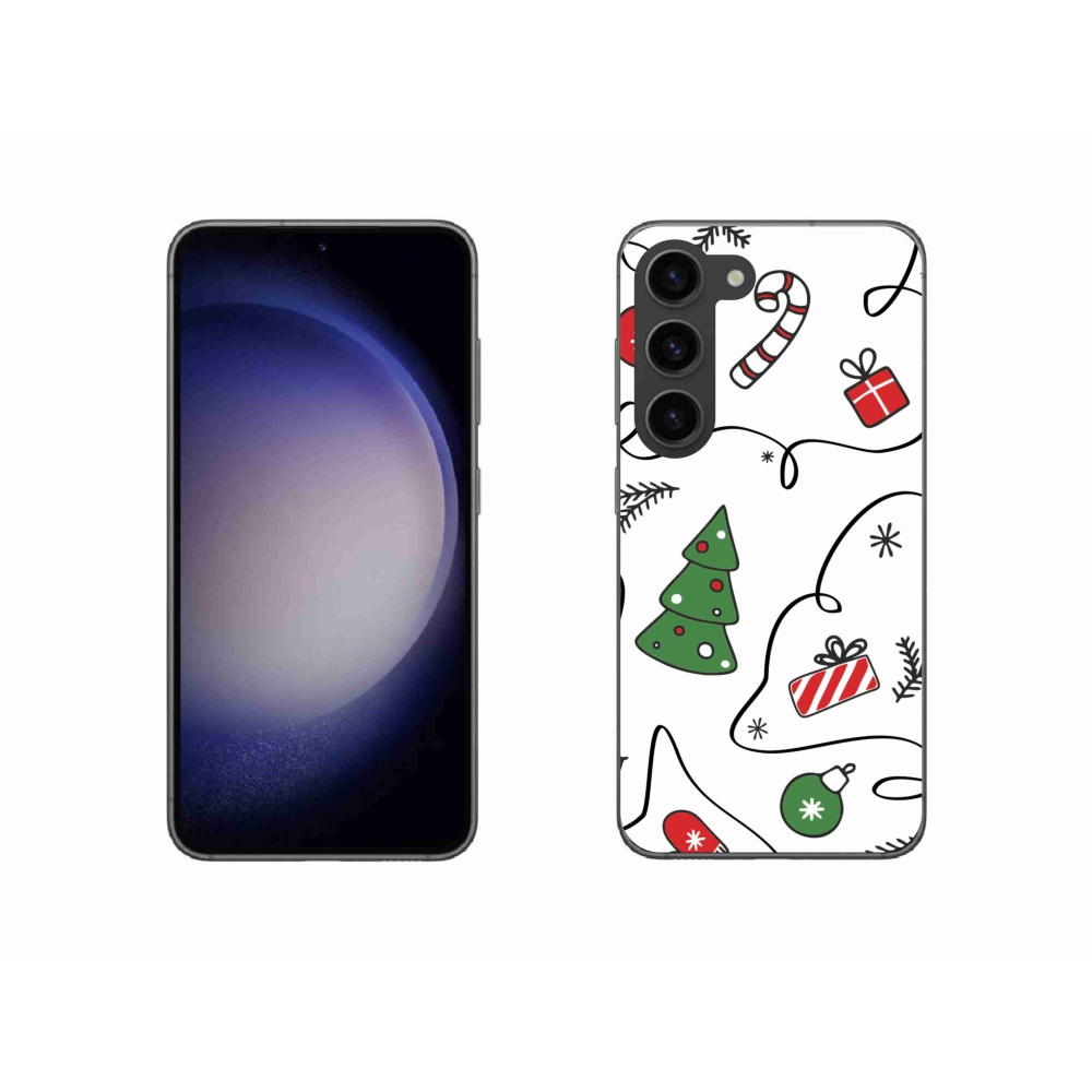 Gelový kryt mmCase na Samsung Galaxy S23 5G - vánoční motivy