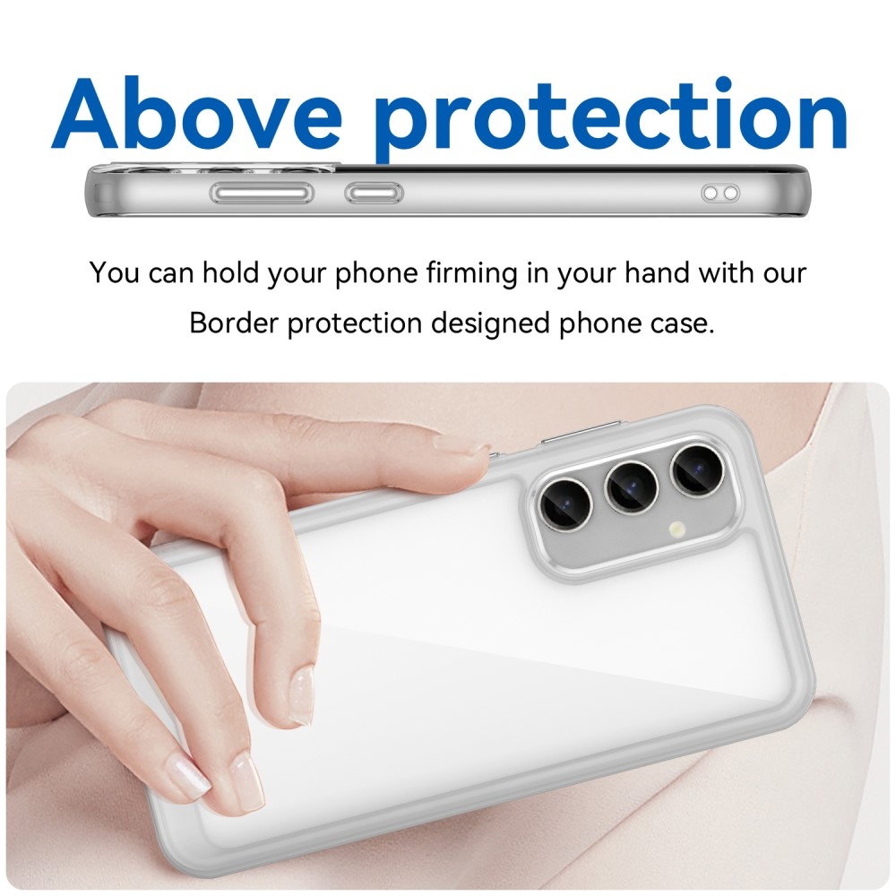 Gelový obal s pevnými zády na Samsung Galaxy S23 FE - průhledný