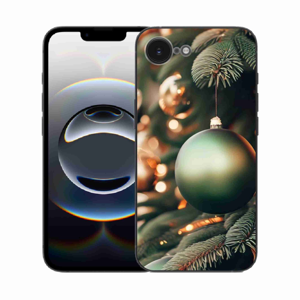 Gelový kryt mmCase na iPhone 16e - vánoční ozdoby 1